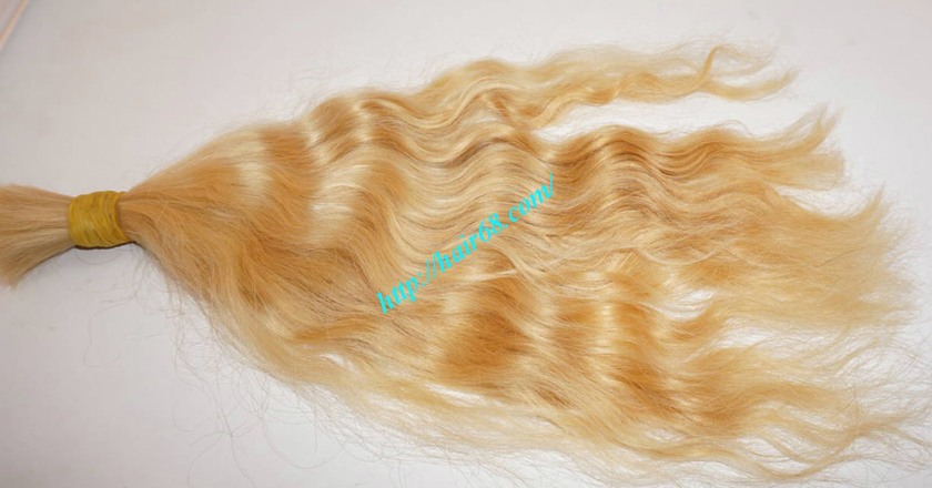 8 inch blonde hair wavy single drawn 1