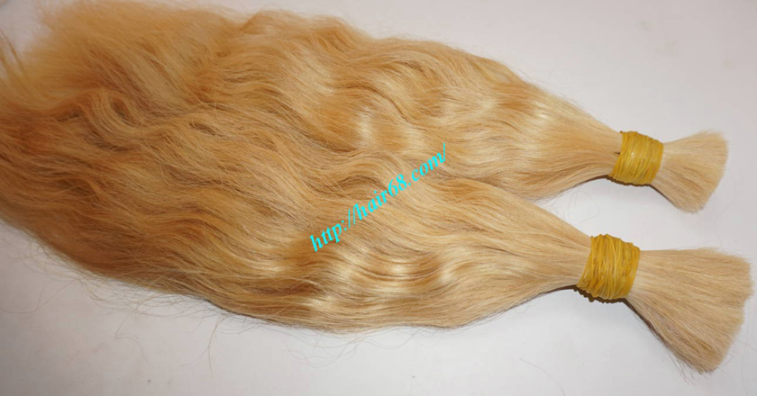 8 inch blonde hair wavy single drawn 2