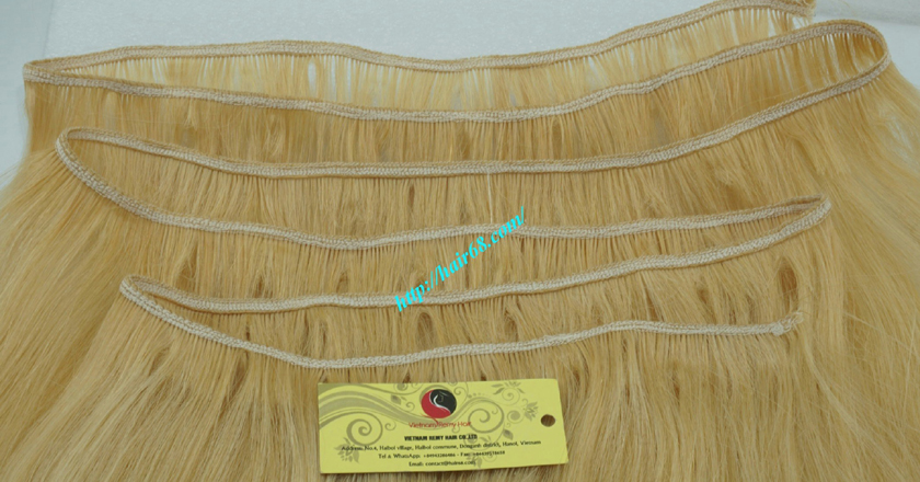 8 inch blonde weave hair straight remy hair 2