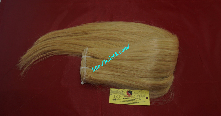 8 inch blonde weave hair straight remy hair 5