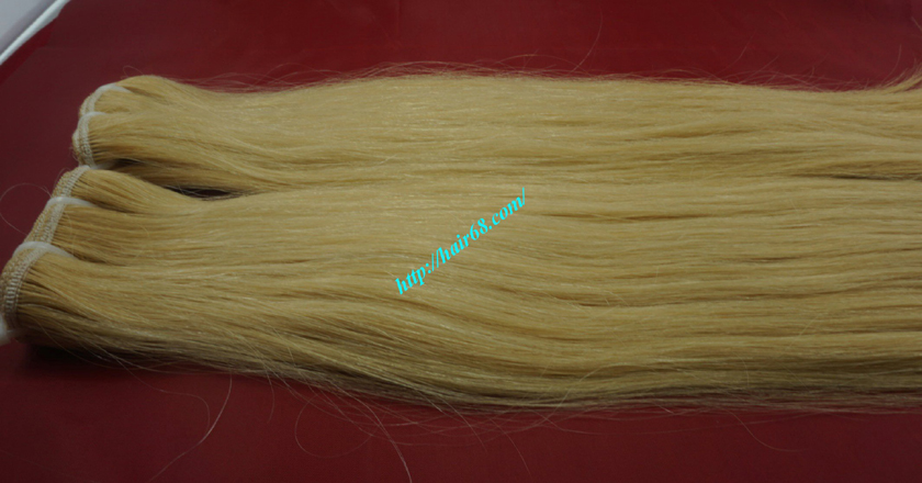 8 inch blonde weave hair straight remy hair 7