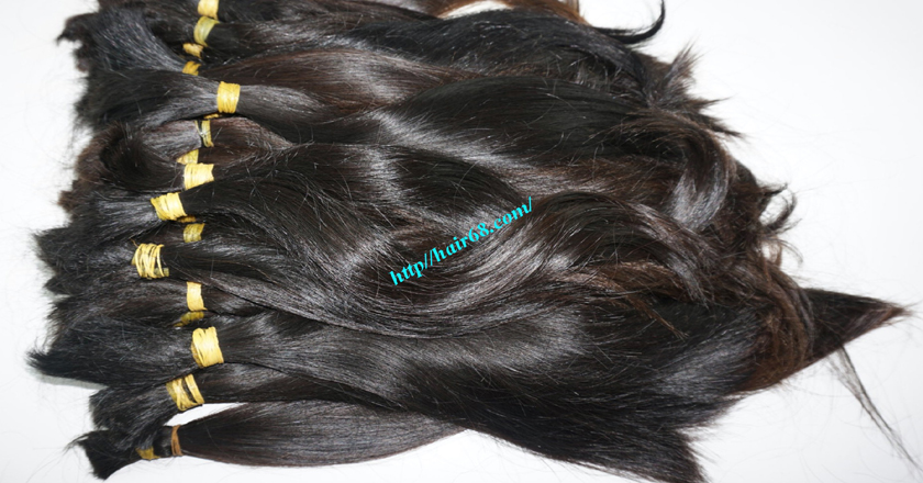 28 inch cheap human hair straight double drawn 3