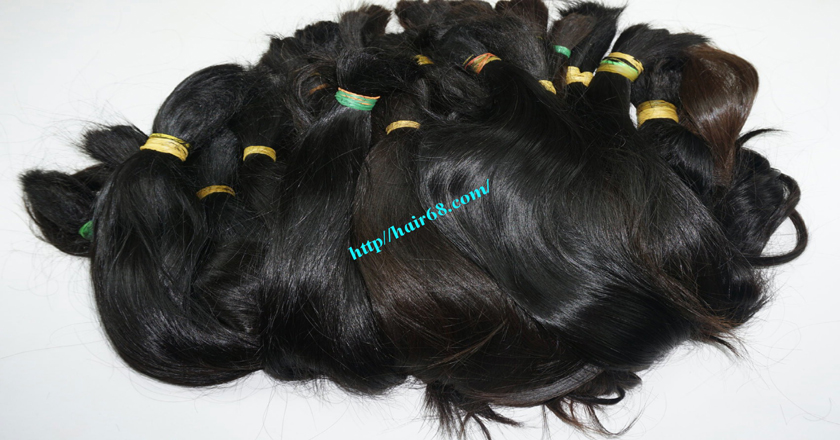 30 inch cheap human hair straight double drawn 3