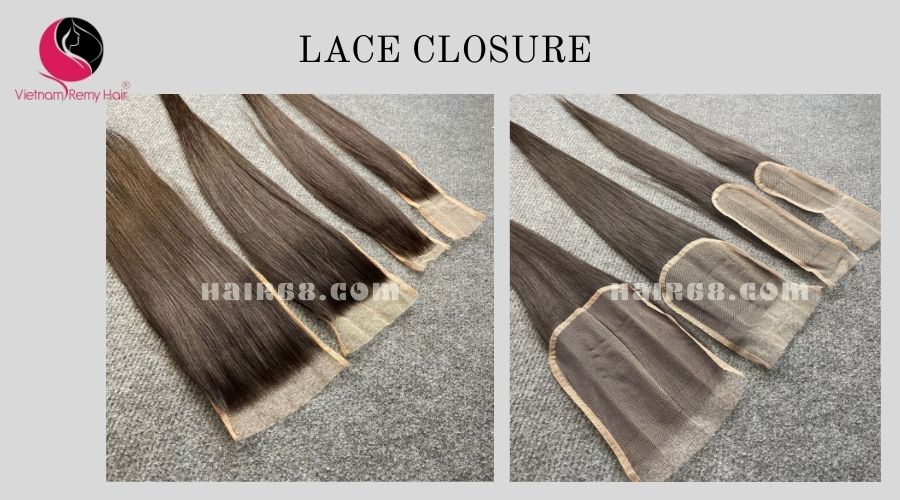 24 inches Free Part Lace Closure Straight Vietnamese Hair 10