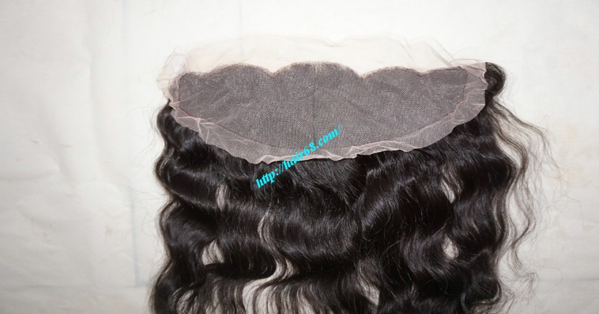 12 inches Vietnamese hair wavy free part lace frontal 3