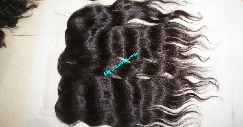 12 inches Vietnamese hair wavy free part lace frontal 4