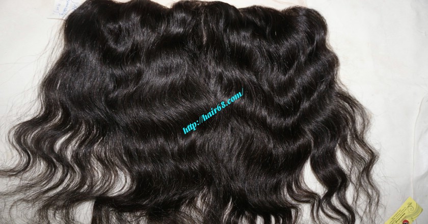 14 inches Vietnamese hair wavy free part lace frontal 2