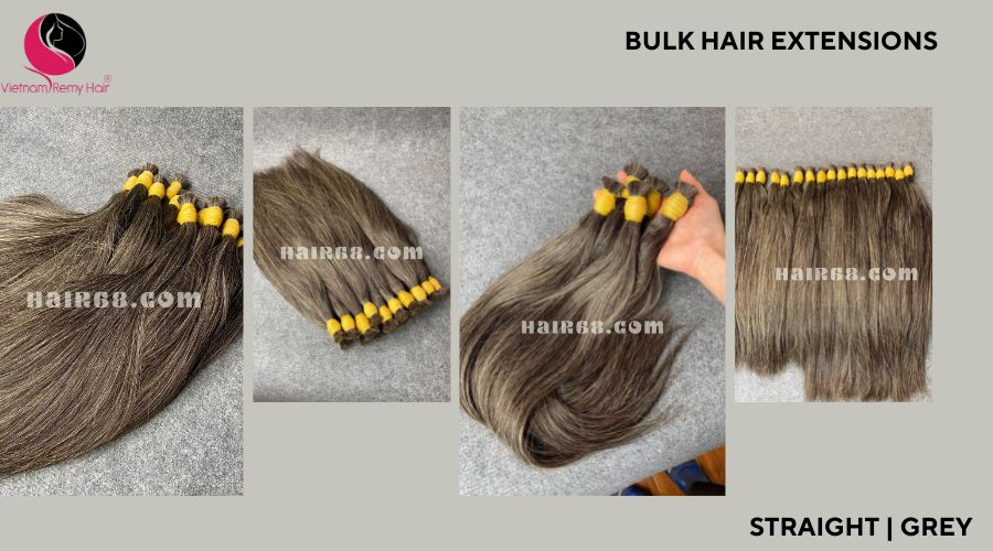 14 inch Grey Hair Bundles - Straight Single 2