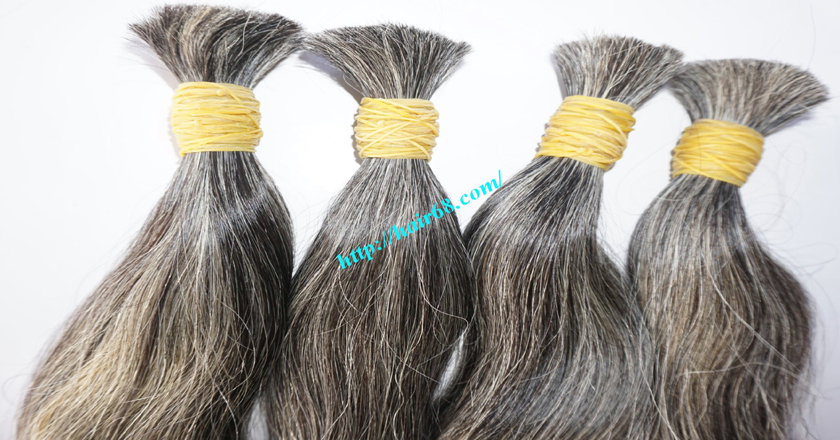 14 inch grey human hair 3