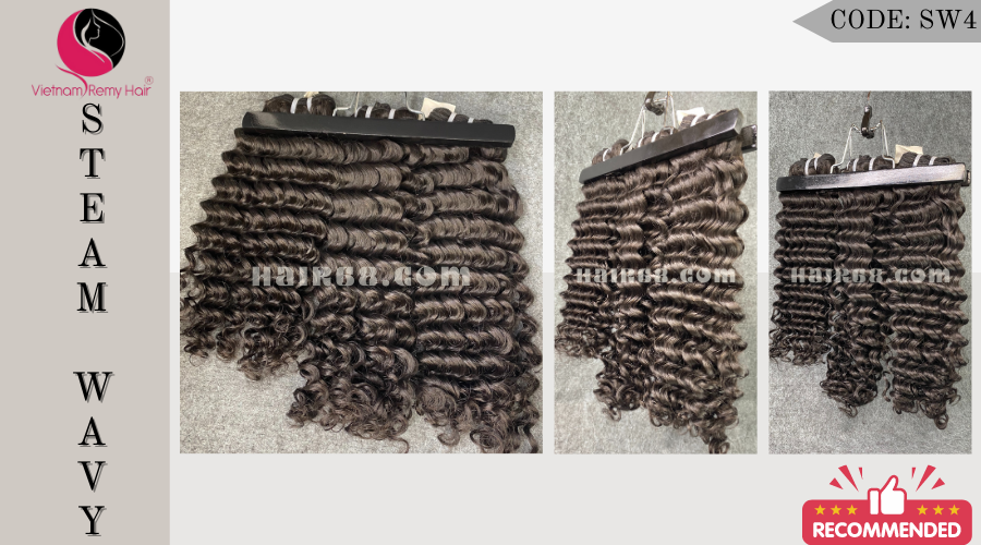 10 inch Wavy Hair Weaves Extensions - Steam Wavy 3