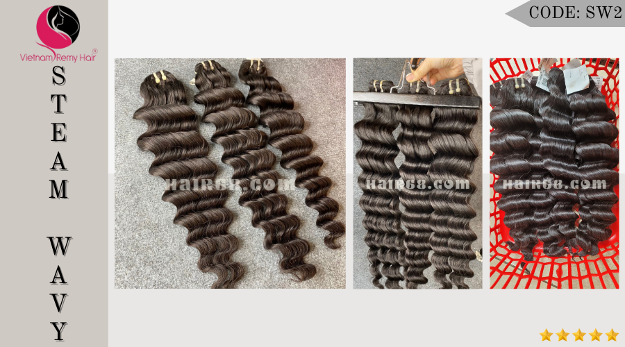 10 inch Wavy Hair Weaves Extensions - Steam Wavy 5