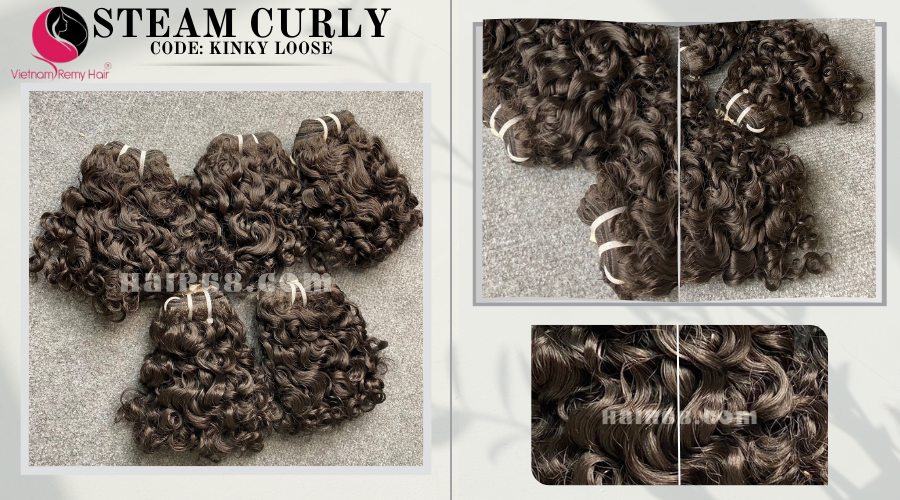 14 inch Loose Curly Virgin Hair – Double Drawn 3