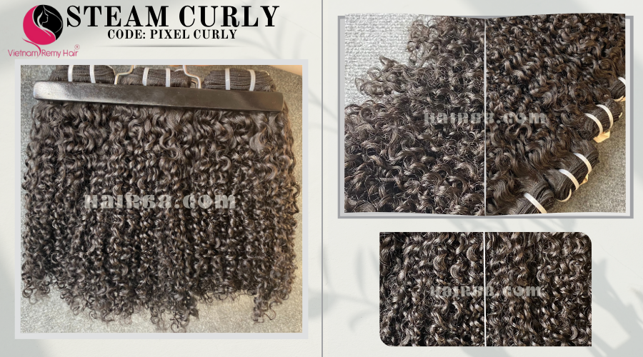 20 inch Curly Human Hair Weave – Double Drawn 2