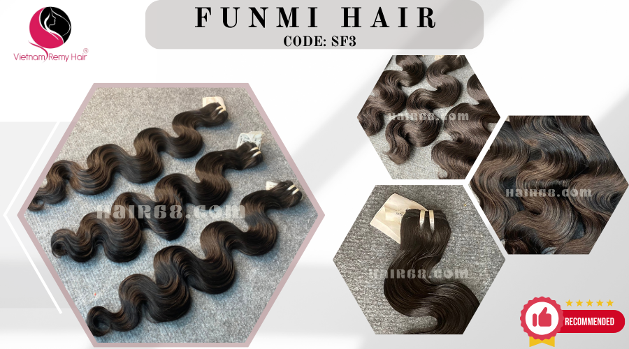 20 inch - Weave Funmi Hair Extensions - Double Drawn 6