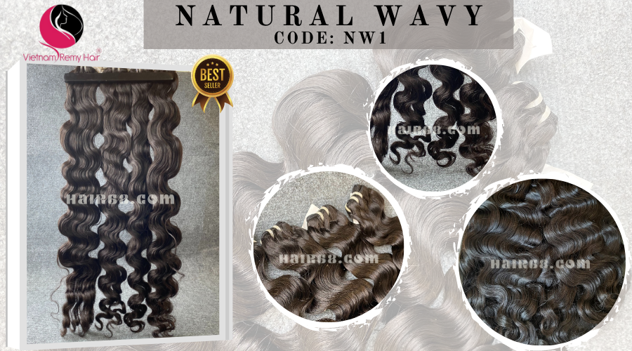 22 inch Wavy human hair weave – Natural Wavy 2