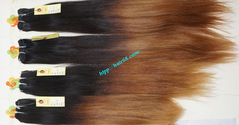 8 inch ombre weave hair extensions vietnam hair 12