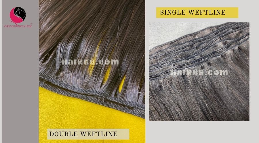 8 inch - Weave Black Ombre Hair Extensions - Straight Single 1