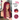 Straight wine Lace closure wig Middle part