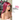 Straight wine Lace closure wig Middle part